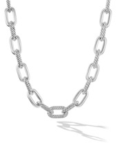 David Yurman DY Madison Chain Necklace in Sterling Silver with Diamonds