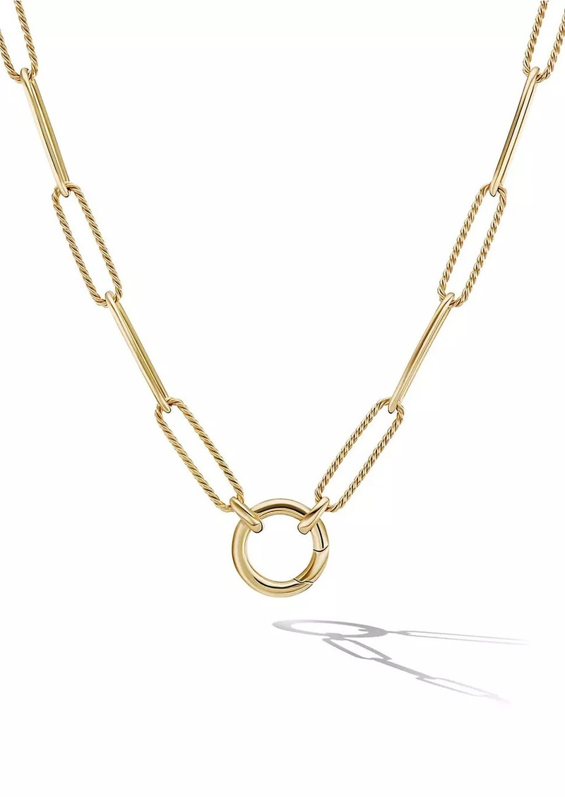 David Yurman DY Madison Elongated Chain Necklace in 18K Yellow Gold