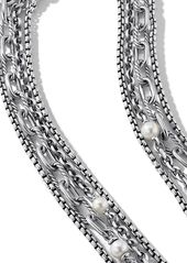 David Yurman DY Madison Pearl Multi-Row Chain Necklace In Sterling Silver
