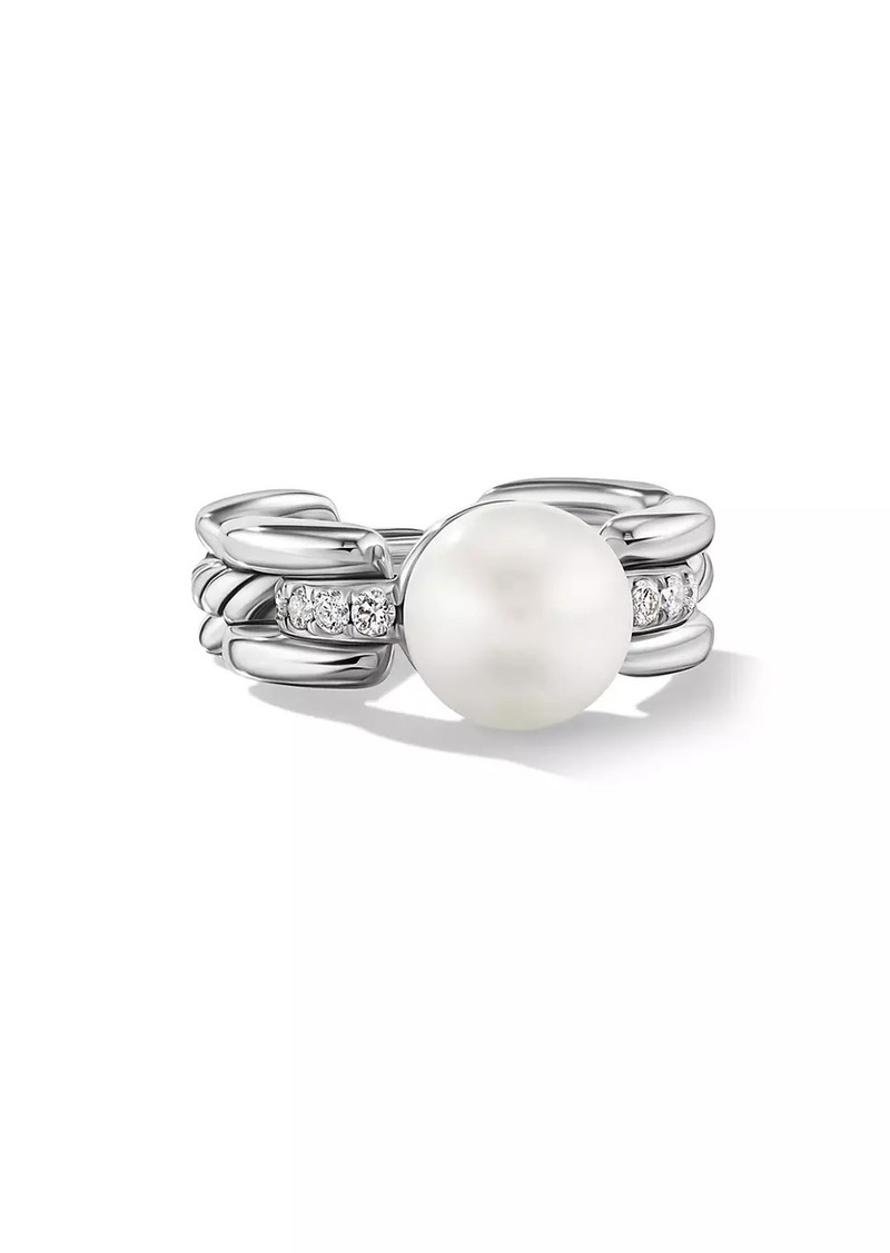 David Yurman DY Madison Pearl Ring In Sterling Silver
