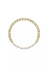 David Yurman DY Madison Pearl Toggle Chain Necklace in 18K Yellow Gold, 11MM