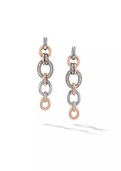 David Yurman DY Mercer™ Linked Melange Drop Earrings in Sterling Silver with 18K Rose Gold