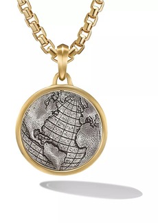 David Yurman Earth and Moon Duality Amulet in Sterling Silver with 18K Yellow Gold, 30MM