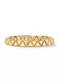 David Yurman Faceted Link Triangle Bracelet in 18K Yellow Gold, 7.5MM