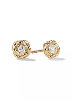 David Yurman Infinity Earrings with Diamonds in 18K Yellow Gold