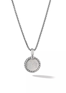 David Yurman M Initial Charm Necklace in Sterling Silver