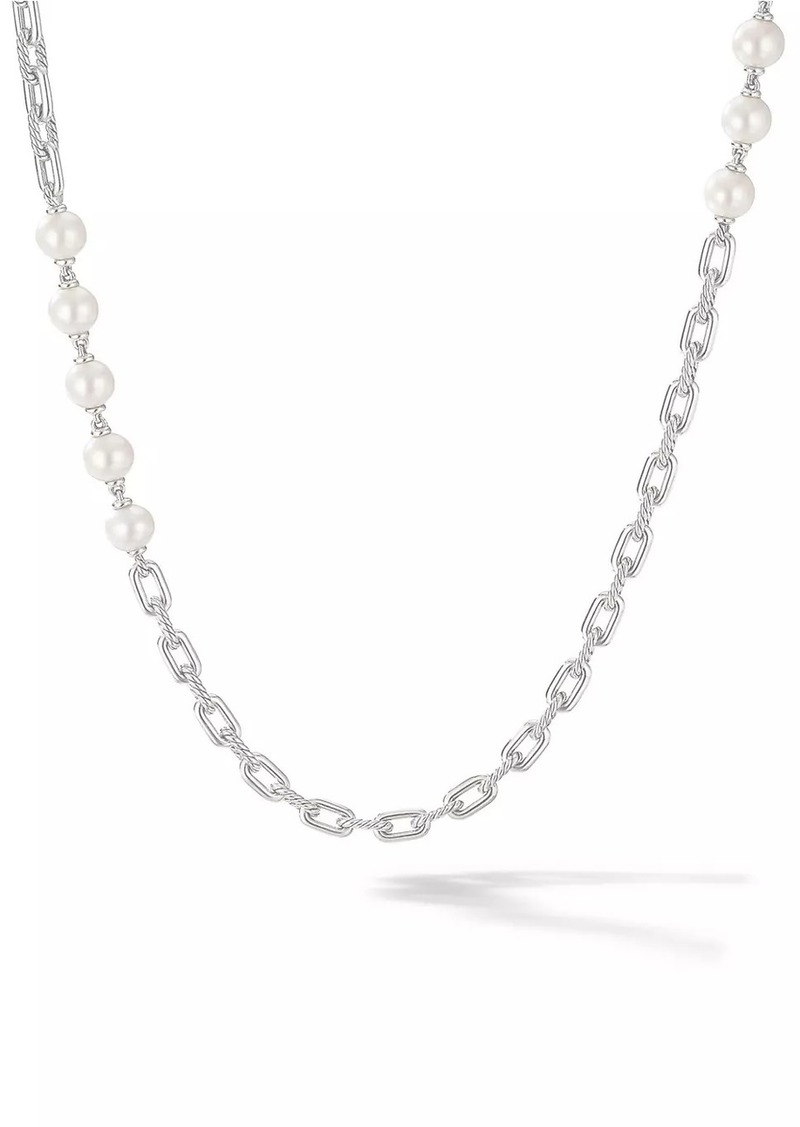 David Yurman Madison Pearl Chain Necklace in Sterling Silver with Pearls