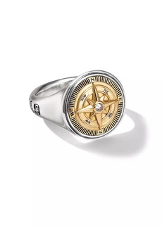 David Yurman Maritime Compass Signet Ring In Sterling Silver