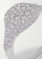 David Yurman Mini Chevron 18-karat White Gold Diamond Ring