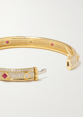David Yurman Modern Renaissance 18-karat Gold Diamond And Ruby Bracelet