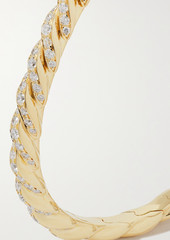 David Yurman Paveflex 18-karat Gold Diamond Bracelet
