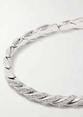 David Yurman Paveflex 18-karat White Gold Diamond Bracelet