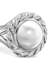 David Yurman Pearl Classics Cable Halo Ring in Sterling Silver