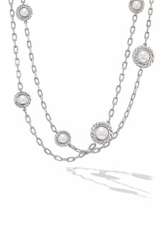 David Yurman Pearl Classics Station Chain Necklace in Sterling Silver 3MM