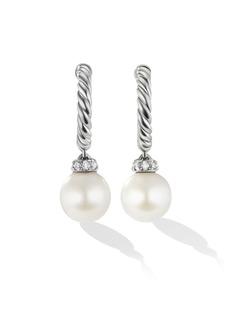 David Yurman pearl-drop hoop earrings