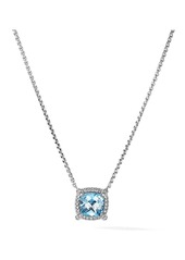 David Yurman Petite Chatelaine Pavé Bezel Pendant Necklace With Gemstone & Diamonds