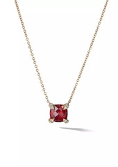 David Yurman Petite Chatelaine® Pendant Necklace in 18K Yellow Gold with Pavé Diamonds