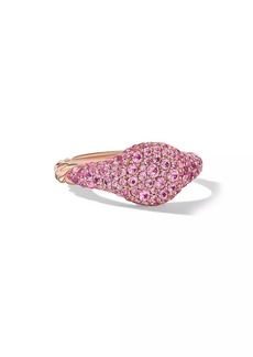 David Yurman Petite Pavé Pinky Ring in 18K Rose Gold