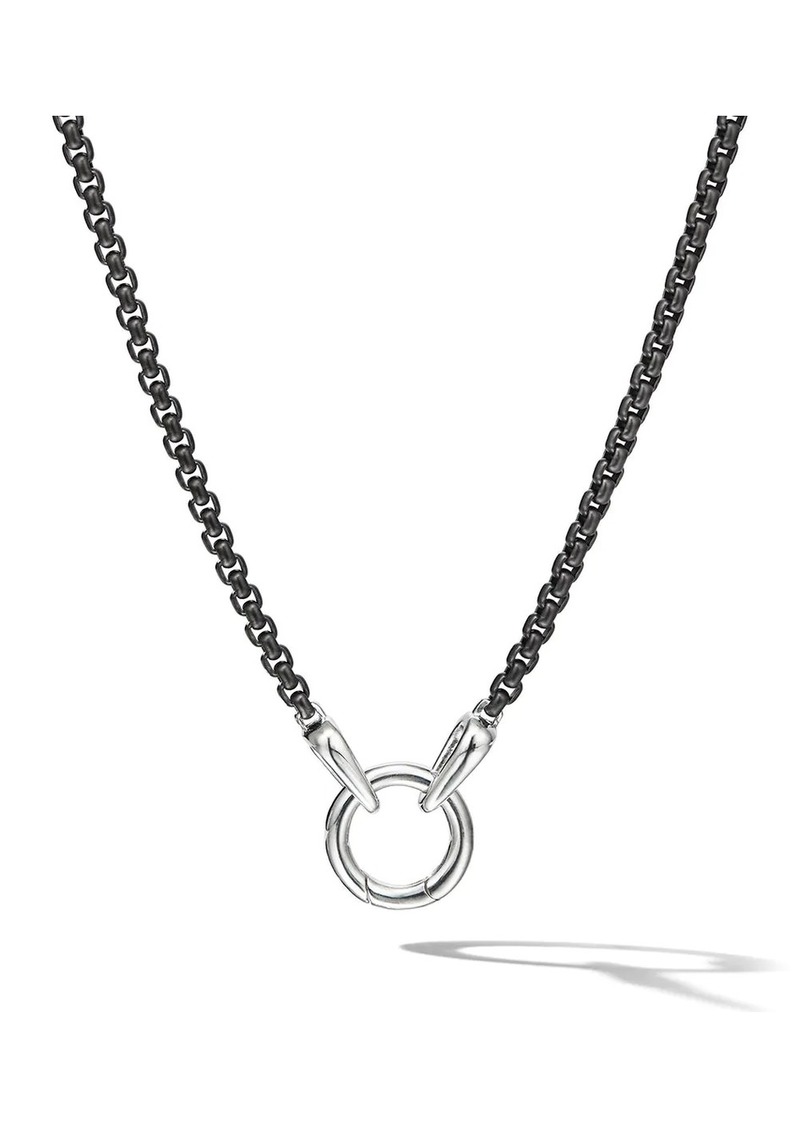 David Yurman Smooth Amulet Box Chain necklace