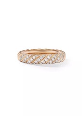 David Yurman Sculpted Cable Band Ring In 18K Rose Gold