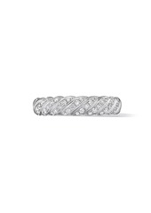 David Yurman Sculpted Cable Band Ring In 18K White Gold