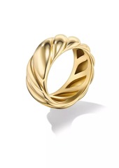 David Yurman Sculpted Cable Band Ring In 18K Yellow Gold