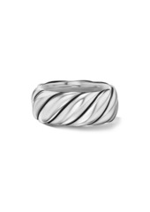 David Yurman Sculpted Cable Band Ring in Sterling Silver