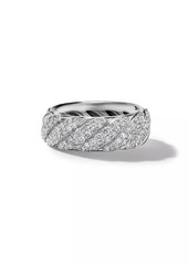 David Yurman Sculpted Cable Band Ring in Sterling Silver