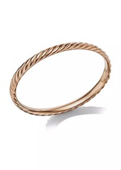 David Yurman Sculpted Cable Bangle Bracelet In 18K Rose Gold