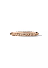 David Yurman Sculpted Cable Bangle Bracelet In 18K Rose Gold
