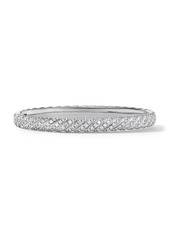 David Yurman Sculpted Cable Bangle Bracelet In 18K White Gold