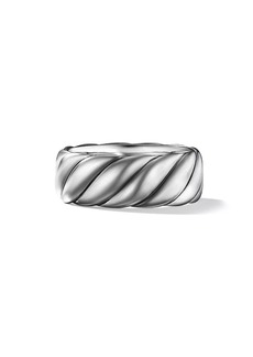 David Yurman Sculpted Cable Contour Band Ring In Sterling Silver, 9mm