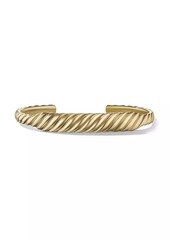 David Yurman Sculpted Cable Contour Cuff Bracelet In 18K Yellow Gold, 9mm