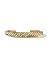 David Yurman Sculpted Cable Contour Cuff Bracelet In 18K Yellow Gold