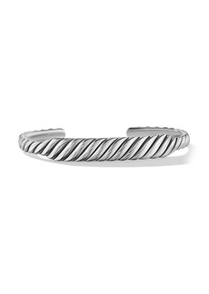 David Yurman Sculpted Cable Contour Cuff Bracelet In Sterling Silver
