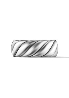 David Yurman sterling silver Sculpted Cable Contour band ring