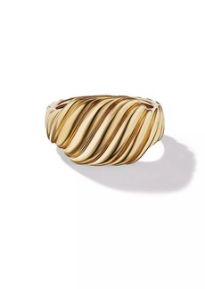 David Yurman Sculpted Cable Contour Ring In 18K Yellow Gold, 12.5mm