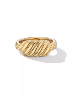 David Yurman Sculpted Cable Contour Ring In 18K Yellow Gold