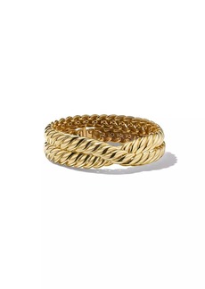 David Yurman Sculpted Cable Double Wrap Bracelet In 18K Yellow Gold