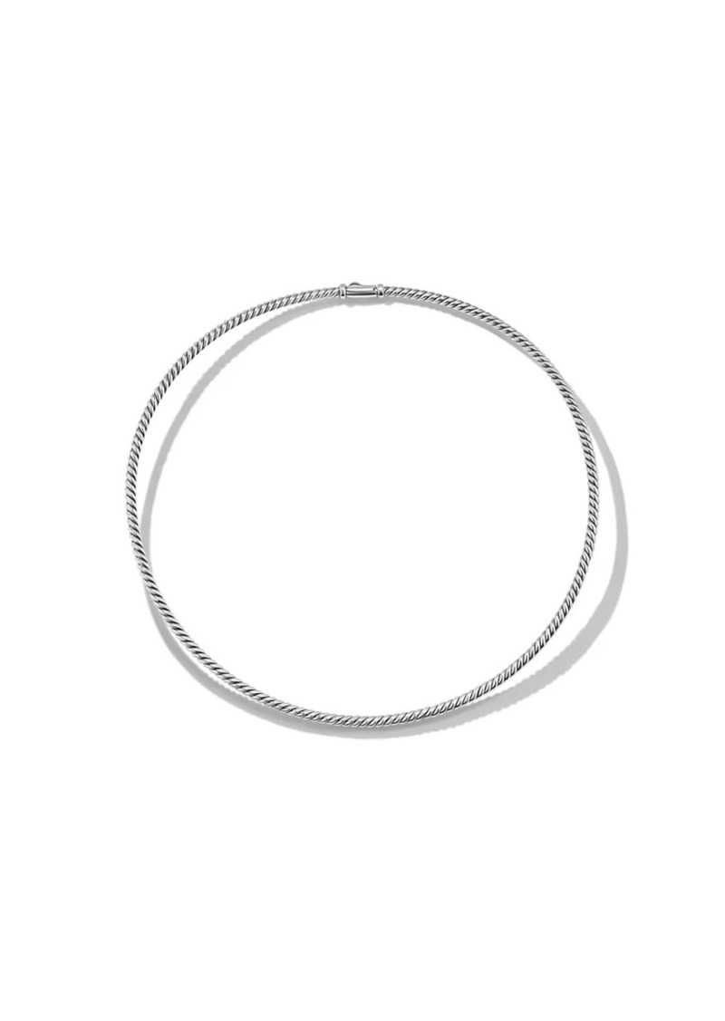 David Yurman Sculpted Cable Necklace In Sterling Silver, 2.6mm