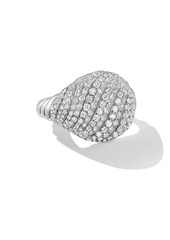 David Yurman Sculpted Cable Pinky Ring in 18K White Gold