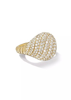 David Yurman Sculpted Cable Pinky Ring In 18K Yellow Gold