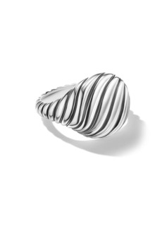 David Yurman Sculpted Cable Pinky Ring in Sterling Silver, 13MM