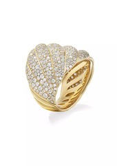 David Yurman Sculpted Cable Ring In 18K Yellow Gold