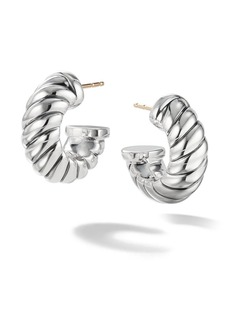 David Yurman sterling silver Sculpted Cable Shrimp earrings