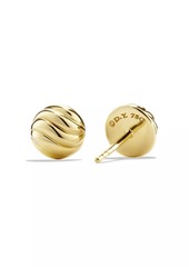 David Yurman Sculpted Cable Stud Earrings in 18K Yellow Gold