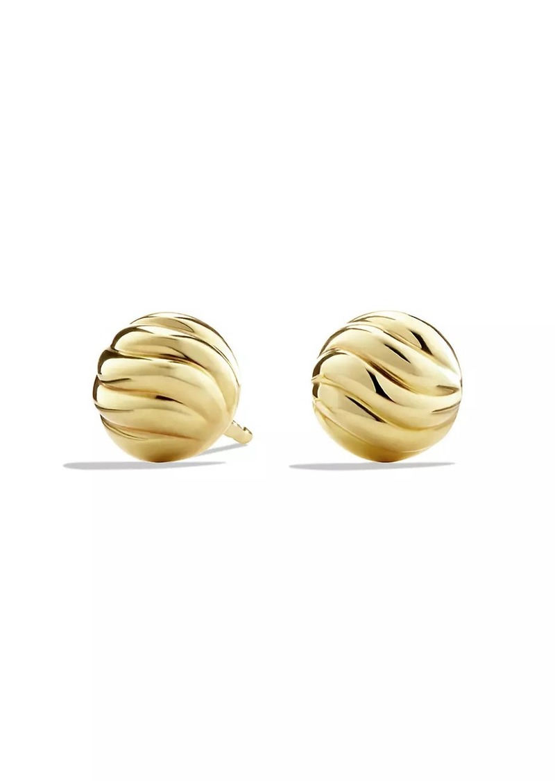 David Yurman Sculpted Cable Stud Earrings in 18K Yellow Gold