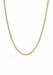 David Yurman Box Chain Necklace In 18K Yellow Gold, 2.7mm