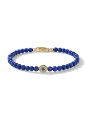 David Yurman Spiritual Beads Evil Eye Bracelet With Lapis Lazuli & 14K Yellow Gold