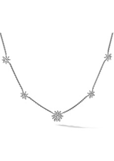 David Yurman Starburst Station Chain Necklace with Pavé Diamonds